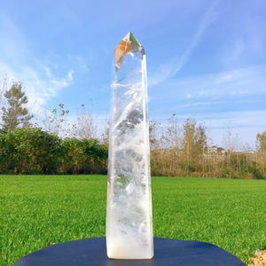 6.5LB Natural Clear Quartz Obelisk,Quartz Crystal Tower,Large Crystal Tower,Crystal Wand Point,Healing Magic Wand,Reiki Heal,Crystal Gift