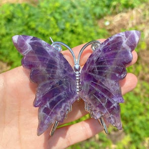 3.1&quot; Natural Quartz Crystal Butterfly,Dream Amethyst Butterfly,Mineral samples,Crystal Energy,Home Decor,Crystal Gift,Reiki Healing