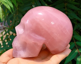 ローズクォーツ スカル 2インチ 92g 手彫り リアル クリスタル スカル