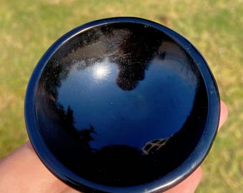 Hand Carved Natural Obsidian Bowl,Gemstone Bowl,Cleansing Bowl,Quartz Crystal Bowl,Home Decor,Reiki Healing,Energy Crystal Gift,Souvenir