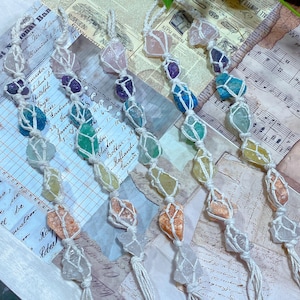 7 Chakra Gemstone Wall Hanging,Boho Home Decor,Spiritual Decor,Meditation Trinket,Reiki Healing Crystals,Car Window Hanger,Yoga Meditation