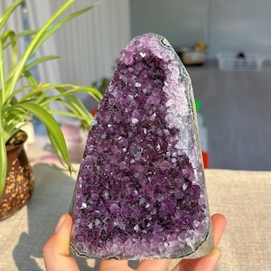 2.4LB Natural Amethyst Geode,Amethyst Cluster,Raw Amethyst Quartz Rock,Amethyst Piont,Crystal VUG,Mineral Specimen,Reiki Heal,Crystal Gifts