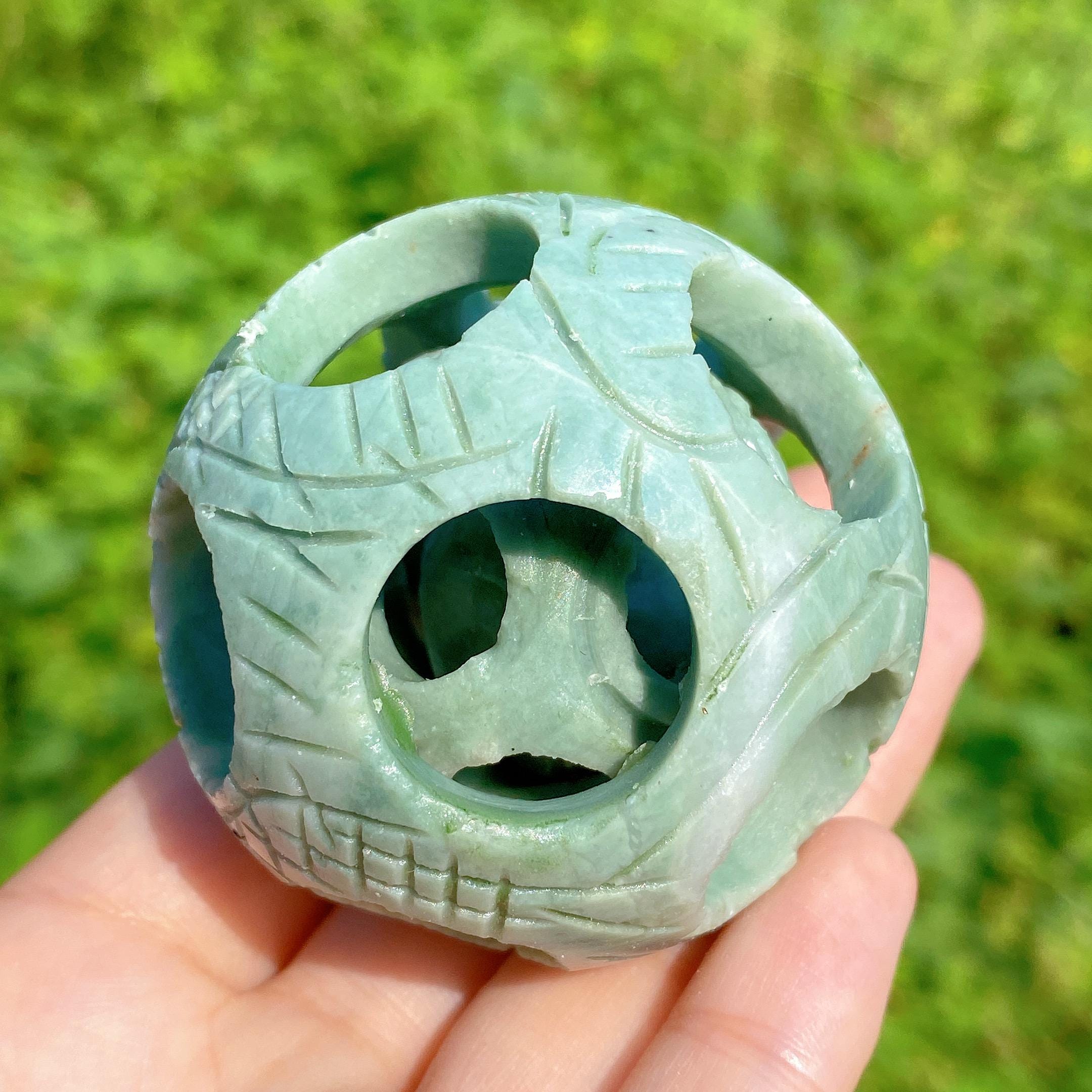 Natural Green Jade Exquisite Ball,exquisite Sphere,quartz Crystal