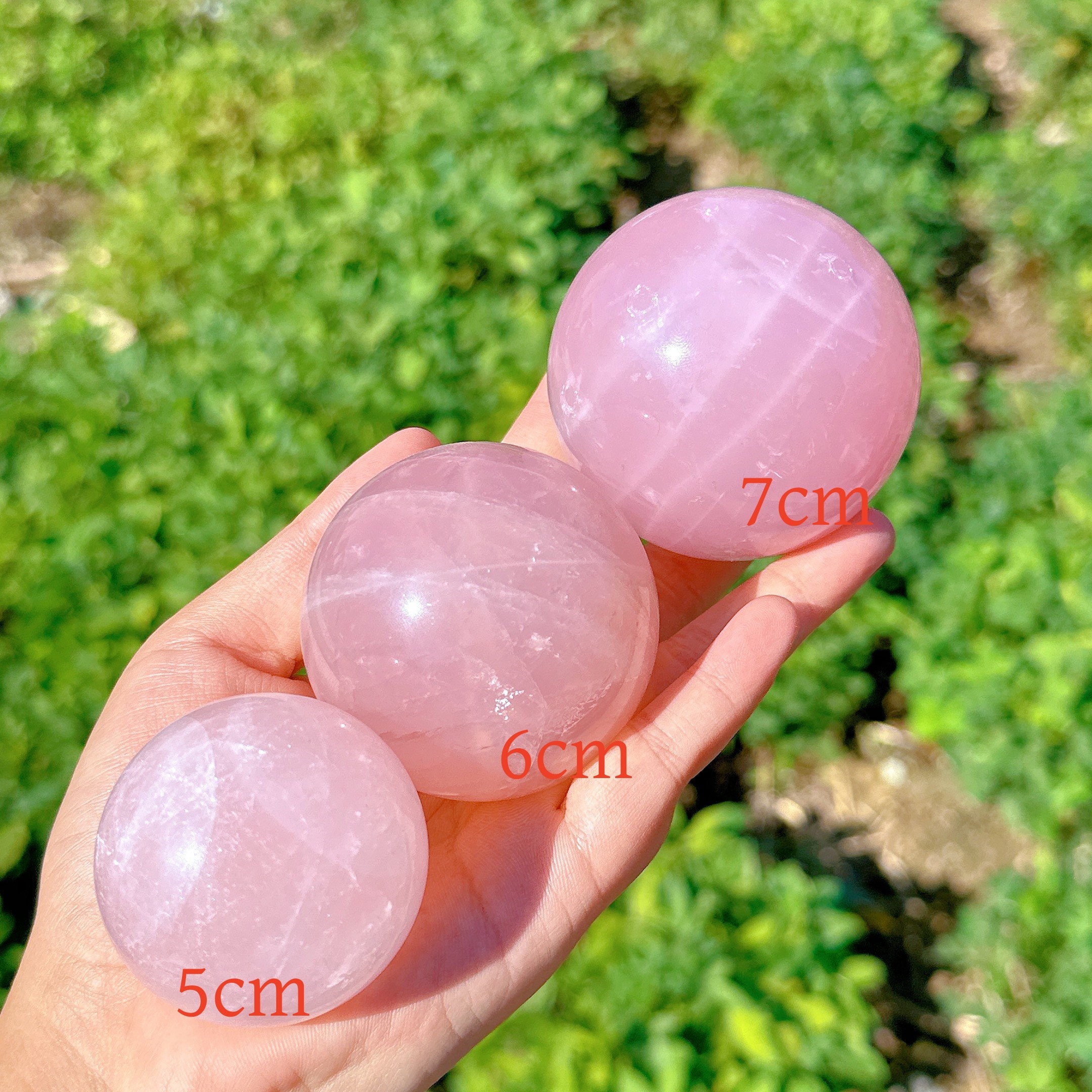 Natural Rose Quartz Sphere,crystal Sphere,rose Quartz Ball  display picture 3