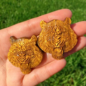 Natural Tiger Eye Jasper Tiger,Hand Carved Tiger Eye Jasper Tiger,Reiki Healing,Home Decoration,Collection,Crystal Gifts,Quartz Crystal