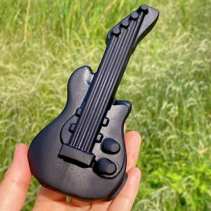 5.5&quot; Natural Obsidian Guitar,Quartz Crystal Guitar,Mineral Specimen,Reiki healing,Gifts,Crystal Energy,Home Decor,Crystal musical instrument