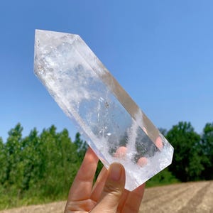 1.6LB Natural Clear Quartz Obelisk,Quartz Crystal Tower,Large Crystal Tower,Mineral Specimen,Crystal Wand Point,Healing Magic Wand,Gifts