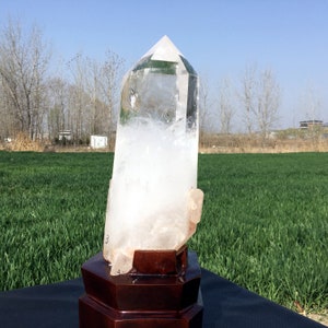 15LB Natural Clear Quartz Obelisk,BIG Quartz Crystal Wand Piont,Crystal Tower,Mineral specimens, home decoration,Reiki Healing Gifts
