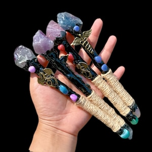 7.8“ Crystal Magic Wand Cosplay Magic Wand For Witches And Wizards,Home Decoration,Healing Crystal,Crystal Gifts,Crystal Energy