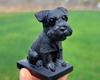 Natural Quartz Crystal Dog,obsidian Dog,mineral Specimen,reiki