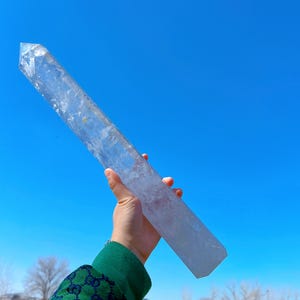 5LB Natural Clear Quartz Obelisk,Quartz Crystal Tower,Large Crystal Tower,Crystal Wand Point,Healing Magic Wand,Reiki Heal,Crystal Gift