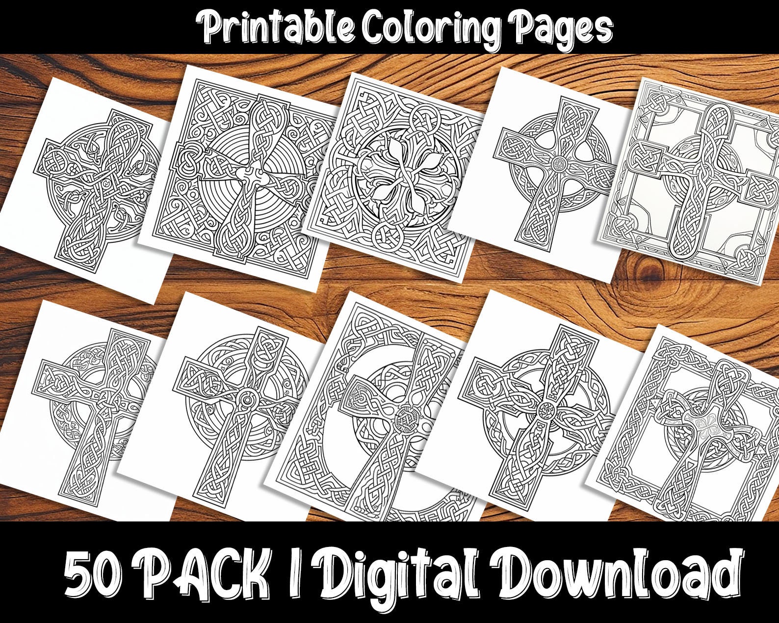 Celtic Cross Coloring Pages: Engaging and Relaxing Activity for All ...