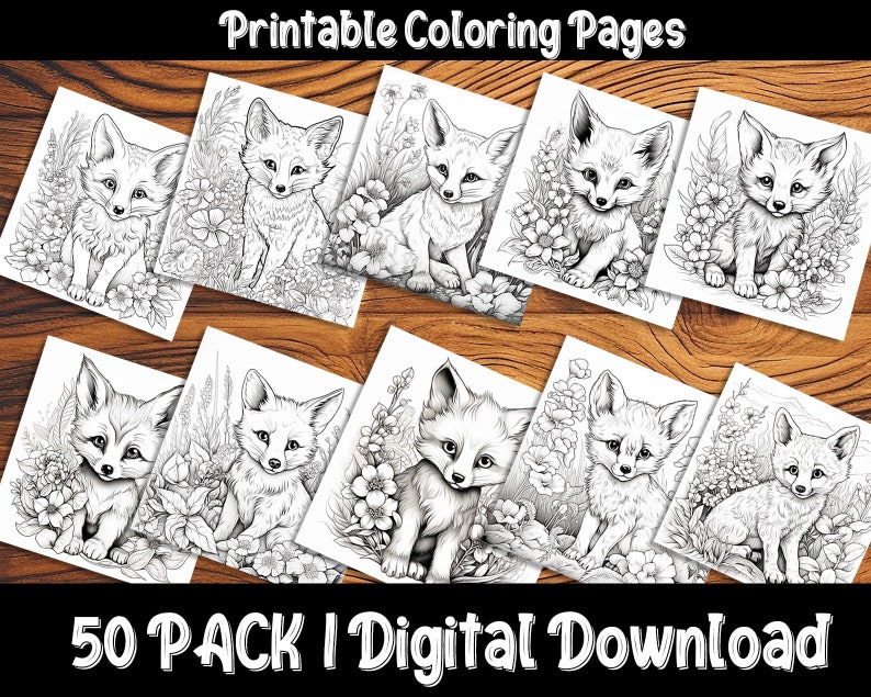Baby Fox Coloring Pages: Discover the Charm of the Forest with Our Adorable and Easy-to-Color Fox Designs image 5