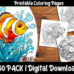 Underwater Adventure: Detailed Fish Coloring Pages for Relaxation and Mindfulness - Dive into a World of Color