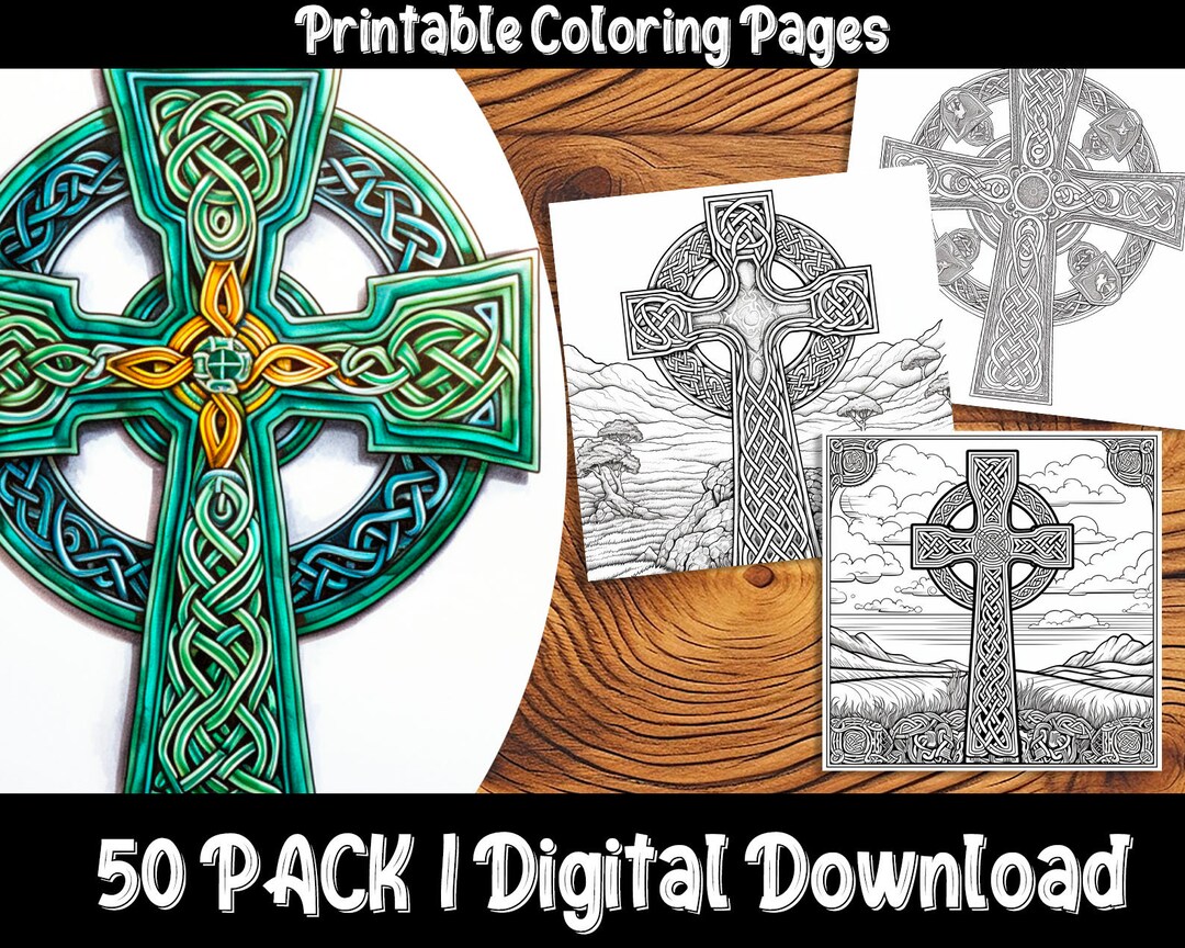 Celtic Cross Coloring Pages: Engaging and Relaxing Activity for All ...