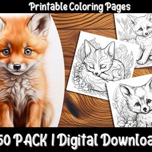 Baby Fox Coloring Pages: Discover the Charm of the Forest with Our Adorable and Easy-to-Color Fox Designs image 1