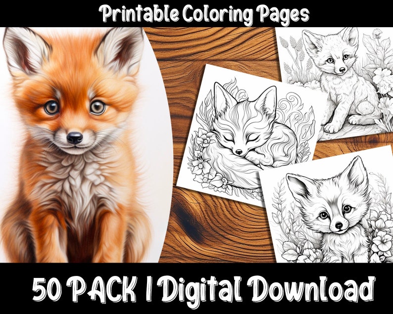 Baby Fox Coloring Pages: Discover the Charm of the Forest with Our Adorable and Easy-to-Color Fox Designs image 1