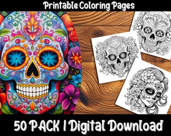 Sugar Skull Coloring Pages: Intricate and Unique Designs for Relaxation and Creativity