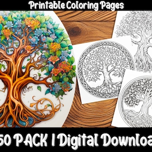 Divertidas hojas para colorear del Árbol de la vida: colorea y aprende sobre la magia de la naturaleza