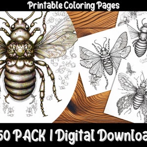 Puede incluir: Un conjunto de 50 páginas para colorear imprimibles con ilustraciones detalladas de abejas. Las páginas son perfectas para adultos y niños que disfrutan coloreando y la naturaleza.