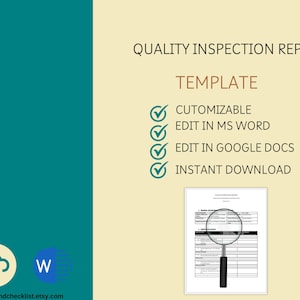 Comprehensive Quality Control (QC) Inspection Report Template for MS Word and PDF