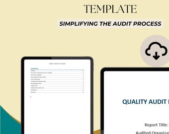 Quality Audit Findings Report Template: Editable MS Word, ISO 9001 (Digital)