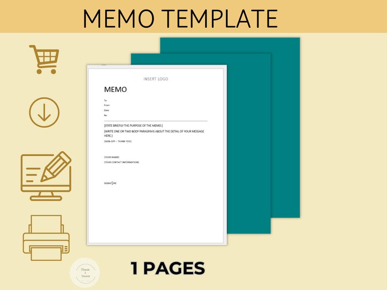 Customizable Minimalist Office Memo Template for Microsoft Word ...