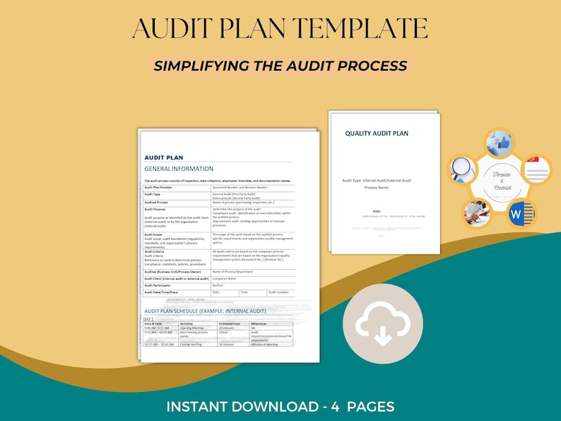 Editable Internal Audit Plan MS Word Template (digital Download) - Etsy