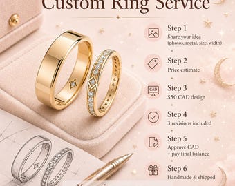 Custom Order Birthstone Ring Zodiac Gift Couple Ring