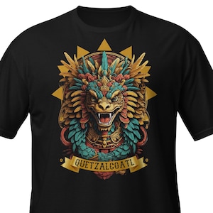 Quetzalcoatl shirt, featuring the "Feathered Serpent," the Aztec God of Mesoamerican Culture