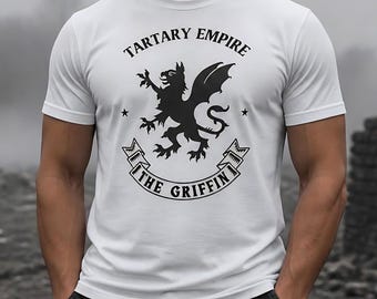 Tartaria Empire T-Shirt, Griffin Shirt, Medieval Heraldry Tee, Mythical Beast Shirt, Tartary Symbol Tee, Ancient Mystery Clothing