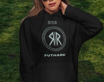Raido Rune Hoodie | Viking Symbolism | Premium Quality | Futhark Alphabet | Norse Mythology