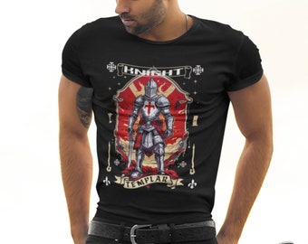 Discover the Magnificence of the Middle Ages with Our Exclusive Unisex Templar Knights Vintage Style T-Shirt of Exceptional Quality