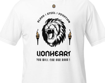 Medieval Templar T-shirt | Symbolic lion print inspired by the chivalry and courage of the Knights Templar