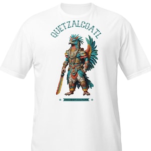 Discover the Mystical Maya in this Quetzalcoatl T-shirt, The Feathered Serpent.