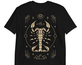 UNISEX SCORPIO Zodiac T-Shirt: Discover the Mystery and Symbolism with Elegance, Comfort, and Zodiac Passion in a Special Garment