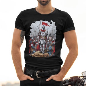 Templar T-shirt: Immerse Yourself in the Mystique of the Knights Templar with This Exclusive Design Inspired by the Medieval Era