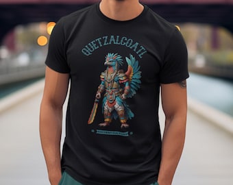 Discover the Mayan Mystique in this Quetzalcoatl T-shirt, The Feathered Serpent, Men's Garment
