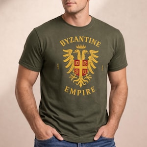 Byzantine Empire Heraldic T-Shirt | Double-Headed Eagle Emblem | Ancient Symbols | Roman Empire