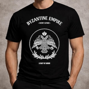 Camiseta Heráldica del IMPERIO BIZANTINO con diseño de Aguila Bicefala del Imperio Romano de Oriente