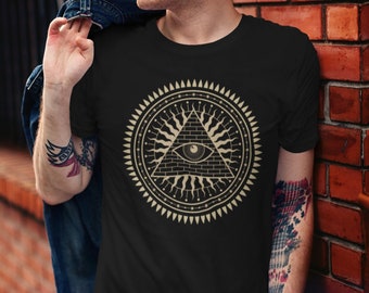 Mystical t-shirt with esoteric and occult symbology, Symbols of Freemasonry
