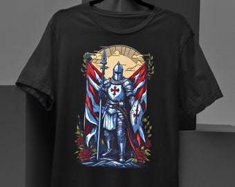 KNIGHT TEMPLAR Shirt with medieval warrior monks design