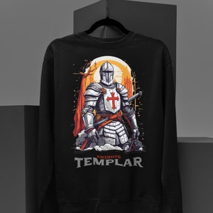 Templar Hoodie: Embrace the Honor and Strength of the Knights Templar, Impress with the Perfect Gift for Crusader Enthusiasts.