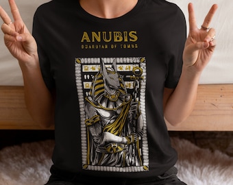 ANUBIS tee, the Egyptian God, EGYPTIAN Mythology, Symbol of Protection, Guardian of Tombs, Mystical Art