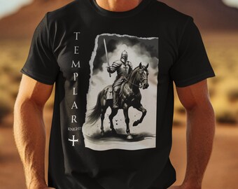 Knights Templar T-shirt | Unique design evoking their legacy of bravery, honor and faith in the Crusades for the Holy Land