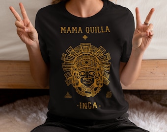 Discover the Magic of Mama Quilla with Our Mystical T-shirt from the INCA CULTURE
