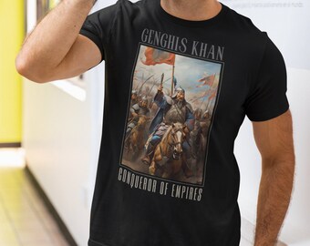 Genghis Khan Mongol Empire Tee: Conquer the Day in Historical Style!!