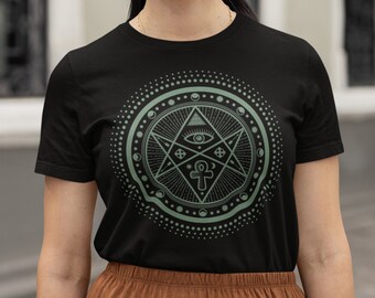 Mystical Shirt with esoteric and occult symbology, dress with the magic of ancient history!!