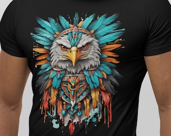 Tribal Mystic Eagle T-Shirt of Native Americans | Artistic design of ancestral eagle