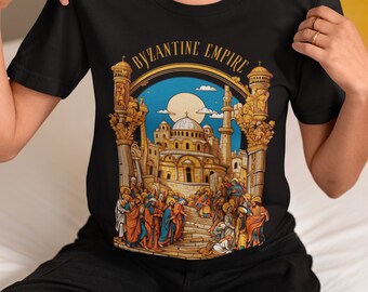 Byzantine Empire Pagan Tee | Celestial Religious Design of the Ancient Eastern Roman Empire